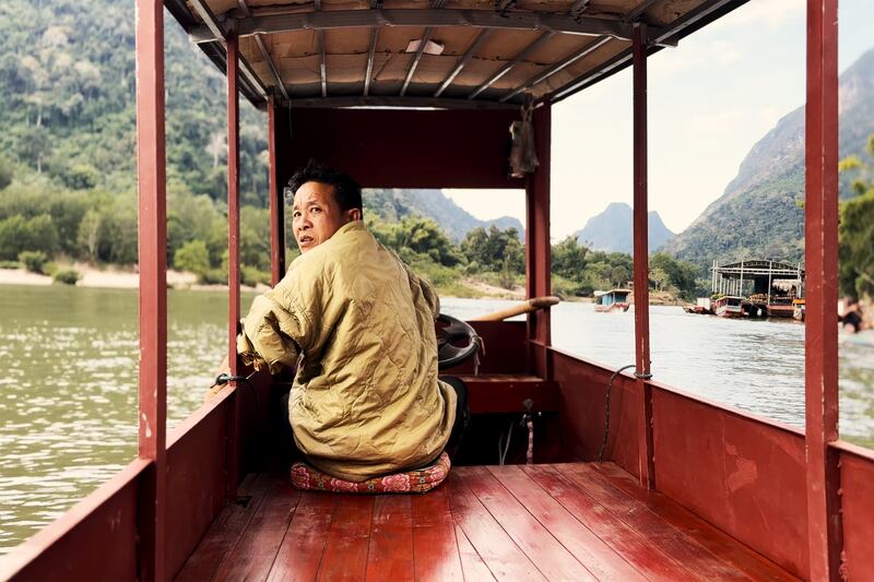 On the Mekong River near Luang Prabang, Laos.