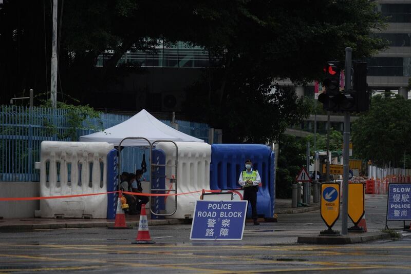 香港湾仔典礼场地被警方封锁(RFA)