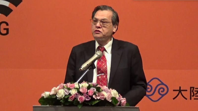 陆委会主委陈明通。（记者夏小华摄）