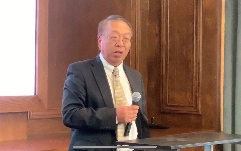 美国国务院前中国政策首席顾问余茂春(记者郑崇生摄)