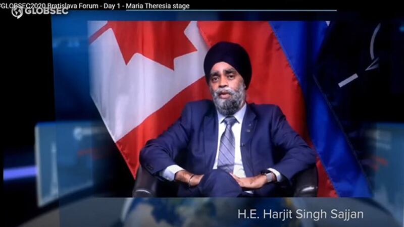 加拿大国防部长批评中国进行人质外交 (网络截图)