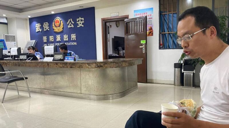 信徒被带到晋阳派出所传唤。(信徒提供)