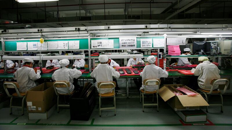 富士康母公司鸿海按照苹果公司的要求,正在越南东北部的北江省厂房兴建生产线。(路透社图片)