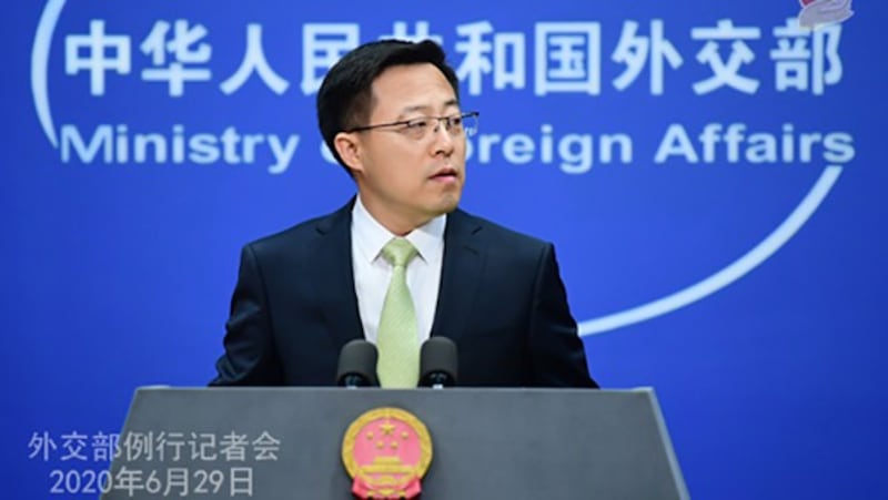 中国外交部发言人赵立坚(中国外交部官网)