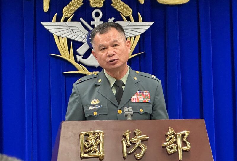 台湾的国防部情次室助理次长黄文启少将。(记者夏小华摄)