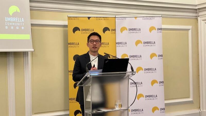 流亡英国的香港立法会前议员罗冠聪(记者吕熙摄影)