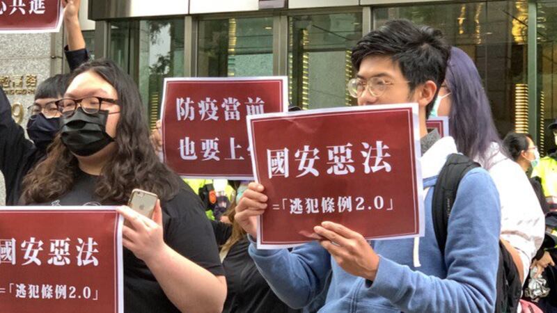 在台学生声援香港行动。(资料照、记者夏小华摄)