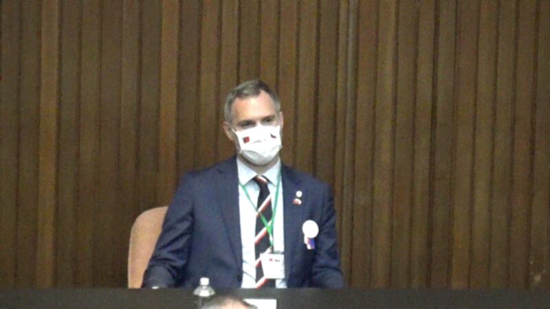 布拉格市长贺瑞普也受邀访问台湾立法院。(记者夏小华摄)