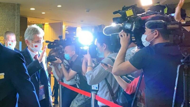 维特齐访台造成旋风。(记者夏小华摄)