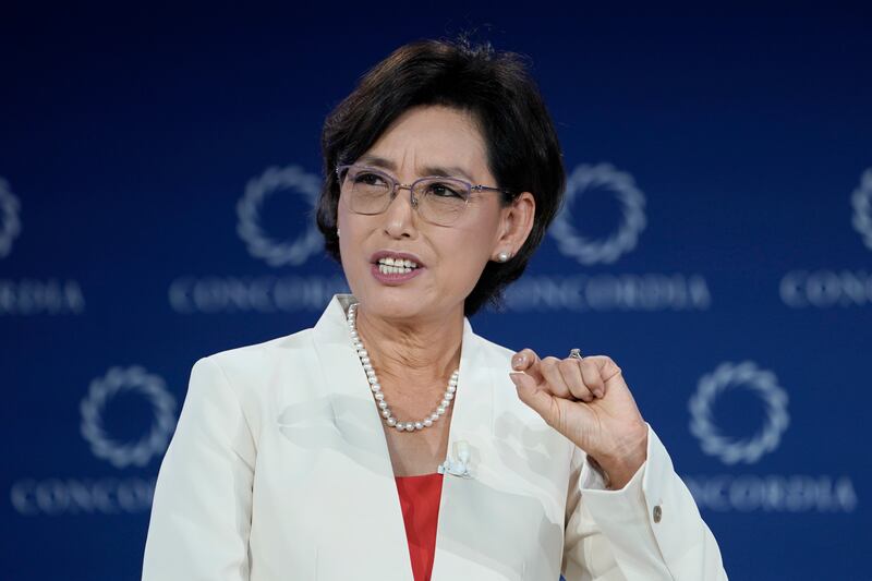 Rep. Young Kim, R-Calif., speaks onstage during the 2025 Concordia Annual Summit on Sept. 23, 2025 in New York.