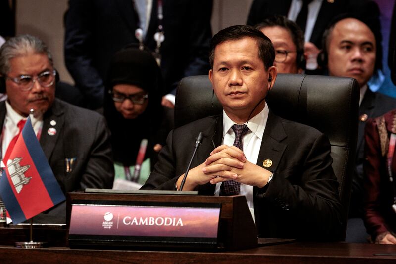 Cambodia's Prime Minister Hun Manet pictured at the 43rd ASEAN Summit in Jakarta, Indonesia, on September 6, 2023.