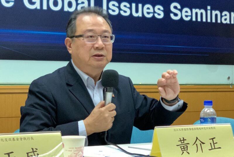 淡江大学国际事务与战略研究所副教授黄介正。(记者夏小华摄)