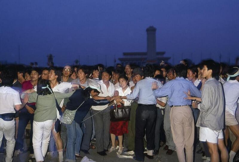 1989年6月3日傍晚的天安门广场。(六四档案图)