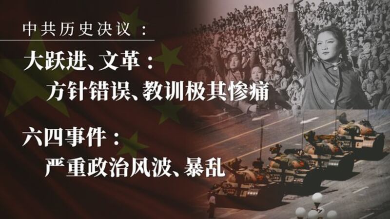 中共公布第三份历史决议(自由亚洲电台制图)