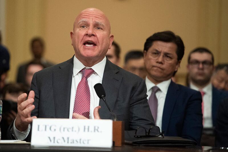 前美国总统国家安全事务助理麦克马斯特认为,中国委员会揭示中共侵略的本质。(法新社)