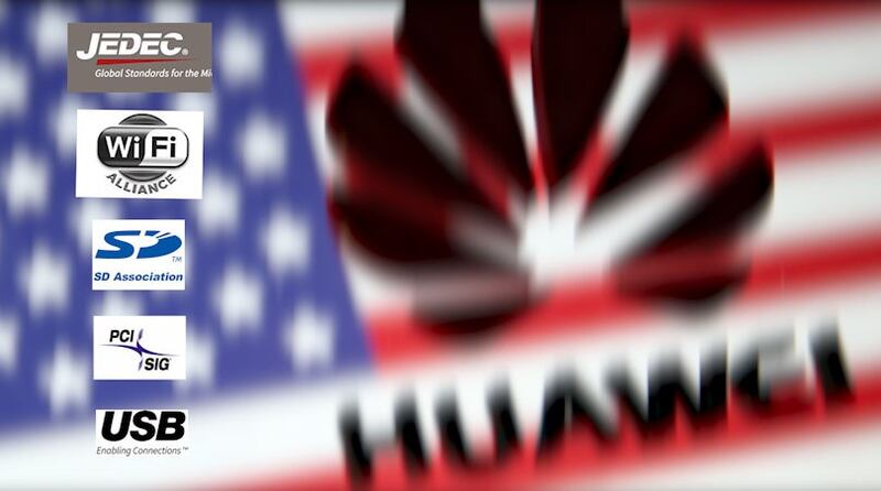 继美国之后,华为又遭国际5大标准组织封杀。(组合图/路透社/RFA)