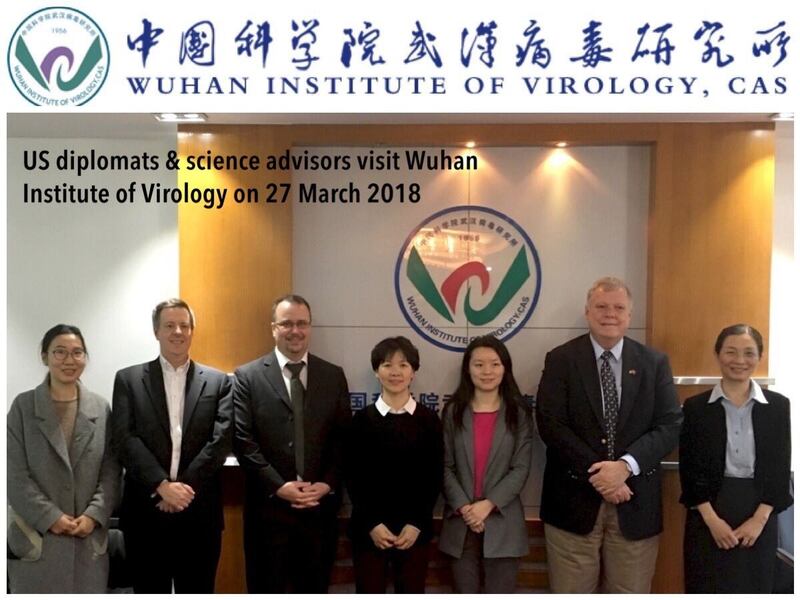 英国媒体4日报导,就在各国着力于防疫的期间,武汉病毒所在过去一个月已默默移除网站页面,包含美国驻中大使馆科技专家史威哲(Rick Switzer)2018年3月造访武汉病毒研究所的讯息。(推特图片/Strategy Matters@MT_Strat)