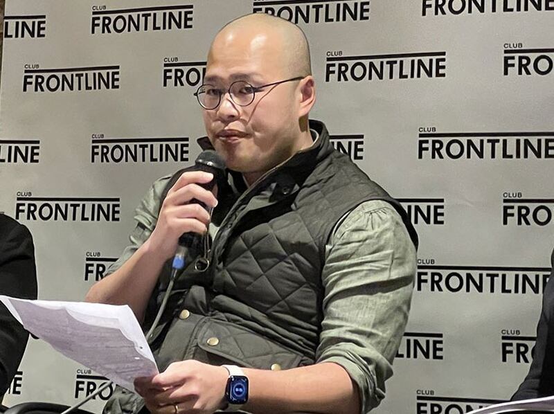 黎智英儿子黎崇恩(吕熙摄)