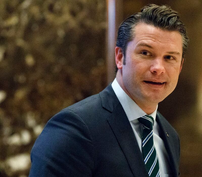 被提名出任国防部长的皮特·赫格塞斯(Pete Hegseth)(美联社资料图片)